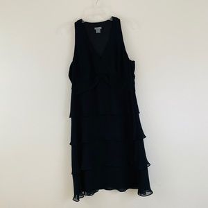 Ann Taylor Black Sleeveless Ruffle Dress 8 #36